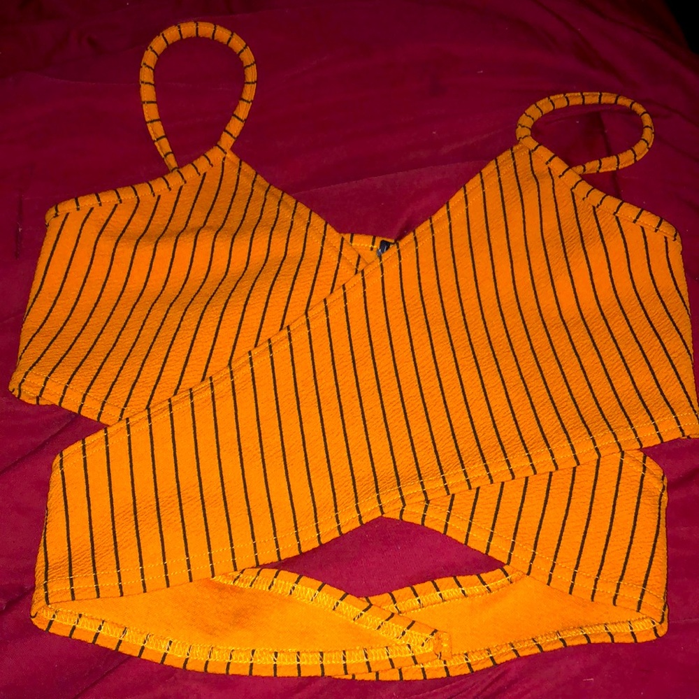 Cute wrap around crop tank